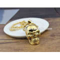 Hot sale gold plated jewelry stainless steel punk skull pendant necklace